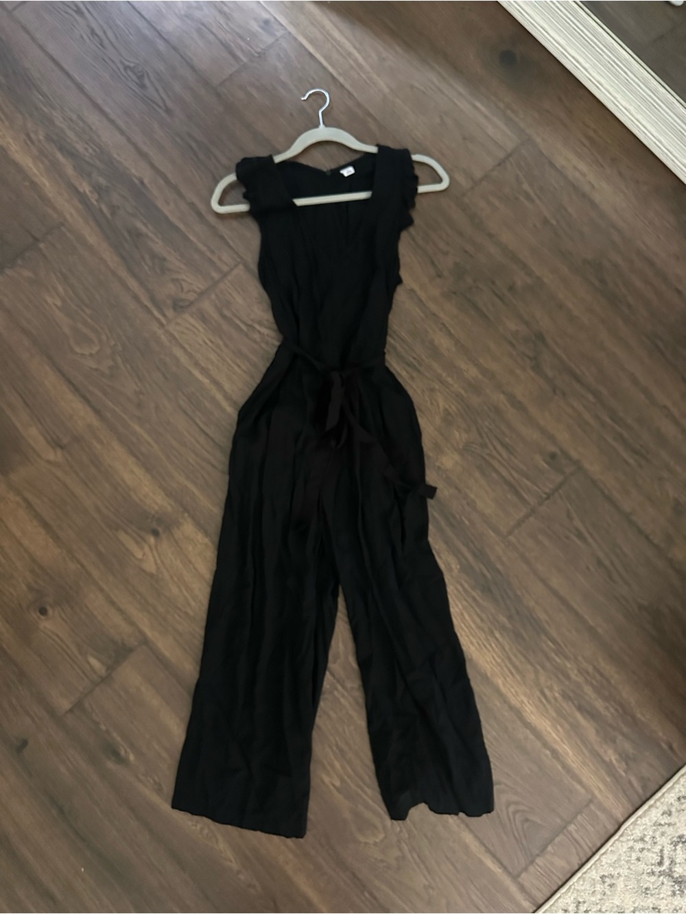 Old Navy Black Wide-Leg Jumpsuit with Tie Waist